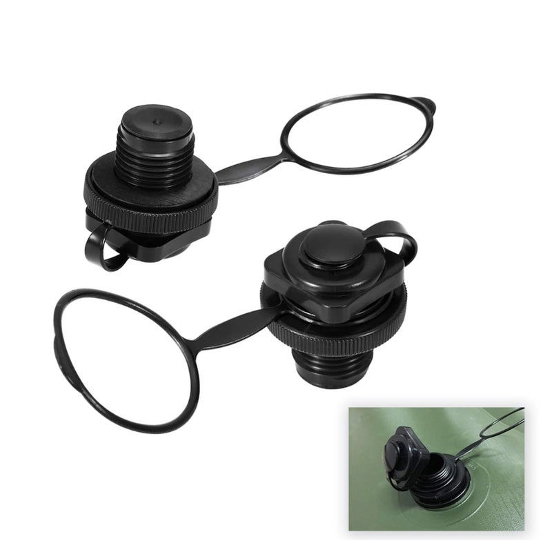URIMPAVIDO 2PCS Inflatable Boat Air Valve, Kayak Raft Plug Replacement, Inflatable Boat Spiral Air Plug, Air Mattress Plug Replacement, Air Valve Replacement for Inflatable Boat Rubber Dinghy Pool Airbeds - Image 1